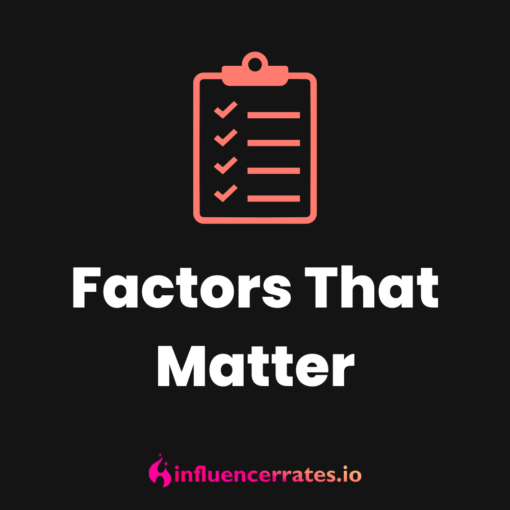 Influencer Rate Factors - Influencer Rate Calculator